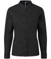 PR358 Premier Ladies Banded Collar Grandad Shirt Black colour image